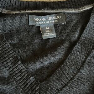 Banana Republic Black Merino Wool Sweater